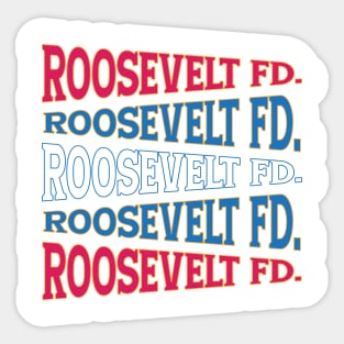 NATIONAL TEXT ART FDR Sticker